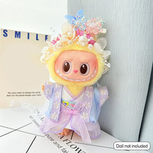 Load image into Gallery viewer, Hanfu Set Suitable for 17cm Labubu Doll Clothes Elegant Mini Dress with Delicate Ribbons Cute Decorative Dolls Mini Fashion Accessories
