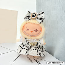 Load image into Gallery viewer, Luxurious Dress Set for 17cm Labubu Dolls with Gold Thread Embellished Mini Dress and Pearl Accessories Dolls' Elegant Outfits
