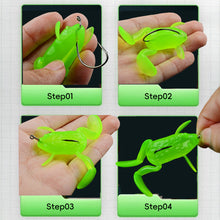 Load image into Gallery viewer, 1PC Lure Topwater Kicking Frog Simulation TPE Frog Bait Long Cast Surface Black Pit Wild Fishing Fake Bait
