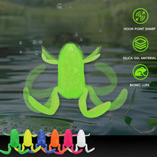 Load image into Gallery viewer, 1PC Lure Topwater Kicking Frog Simulation TPE Frog Bait Long Cast Surface Black Pit Wild Fishing Fake Bait
