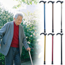Load image into Gallery viewer, Two Sections of Reinforced Mountain Climbing Outdoor Cane Aluminum Alloy Ultra Light Anti Slip Elderly Cane Telescopic Cane Walking Aid Cane
