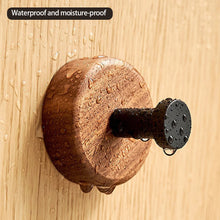 Load image into Gallery viewer, Simple Solid Wood Hook Walnut Key Decorative Towel Holder Hook Wall Mounted Hooks Storage Rack For Bathroom Kitchen
