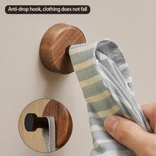 Load image into Gallery viewer, Simple Solid Wood Hook Walnut Key Decorative Towel Holder Hook Wall Mounted Hooks Storage Rack For Bathroom Kitchen
