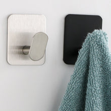Load image into Gallery viewer, 1/4pcs Stainless Steel Adhesive Wall Hooks for Bathroom Kitchen Towel Key And Clothes Hanger Organizer Strong And Durable
