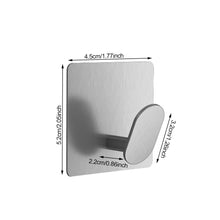 Load image into Gallery viewer, 1/4pcs Stainless Steel Adhesive Wall Hooks for Bathroom Kitchen Towel Key And Clothes Hanger Organizer Strong And Durable
