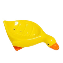 Load image into Gallery viewer, 1Pc Cute Duck Soap Dish Self-Draining Plastic Tray Bathroom Storage Rack No Water Pooling Perfect for Shower Sink or Tub
