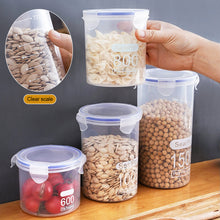 Load image into Gallery viewer, Large Transparent Plastic Food Storage Containers With Seal Moisture-Proof Kitchen Organizer Jars For Grains Spices And Dry Goods
