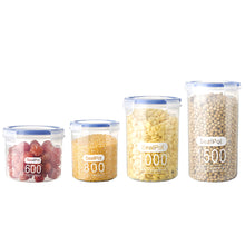 Load image into Gallery viewer, Large Transparent Plastic Food Storage Containers With Seal Moisture-Proof Kitchen Organizer Jars For Grains Spices And Dry Goods
