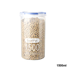 Load image into Gallery viewer, Large Transparent Plastic Food Storage Containers With Seal Moisture-Proof Kitchen Organizer Jars For Grains Spices And Dry Goods
