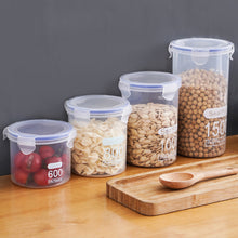 Load image into Gallery viewer, Large Transparent Plastic Food Storage Containers With Seal Moisture-Proof Kitchen Organizer Jars For Grains Spices And Dry Goods
