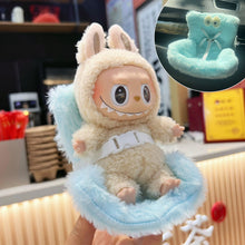 Load image into Gallery viewer, Suitable for 17cm Labubu Pendant Cute Car Safety Leopard Print Seat Car Air Outlet Decoration Car Interior Decoration Ornaments
