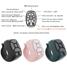 Load image into Gallery viewer, 7 Keys Bluetooth 5.0 Fingertip Wireless Remote Control Page Turner Scroller For TikTok Scrolling
