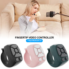 Load image into Gallery viewer, 7 Keys Bluetooth 5.0 Fingertip Wireless Remote Control Page Turner Scroller For TikTok Scrolling
