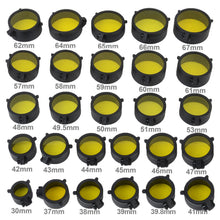 Load image into Gallery viewer, 30-69mm Rifle Scope Cover Yellow Quick Flip Spring Up Open Lens Cover Cap Eye Protect Objective Lens Eye Caliber Pistol
