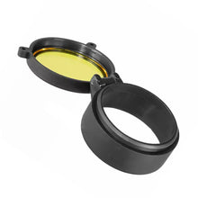 Load image into Gallery viewer, 30-69mm Rifle Scope Cover Yellow Quick Flip Spring Up Open Lens Cover Cap Eye Protect Objective Lens Eye Caliber Pistol

