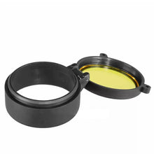 Load image into Gallery viewer, 30-69mm Rifle Scope Cover Yellow Quick Flip Spring Up Open Lens Cover Cap Eye Protect Objective Lens Eye Caliber Pistol
