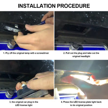 Load image into Gallery viewer, 1/2Pcs Car Rear License Number Plate Light LED Lamp Whte For Toyota Camry 2012-2016 YARISL VIOS COROLLA 2014-2016 Accessories
