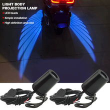 Load image into Gallery viewer, 2Pcs 12V Motorcycle Angel Wings LED Underbody Light Projector Ghost Light Goldwing Welcome Brake Taillights Motorcycle Accessories
