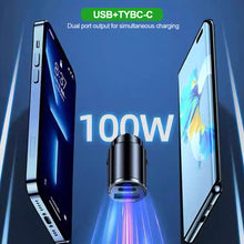 Load image into Gallery viewer, Mini Dual Ports Pull Ring Car Charger USB Fast Charging for iPhone Huawei Xiaomi Samsung QC 3.0 Phone Convenient Charger Adapter
