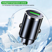 Load image into Gallery viewer, Mini Dual Ports Pull Ring Car Charger USB Fast Charging for iPhone Huawei Xiaomi Samsung QC 3.0 Phone Convenient Charger Adapter
