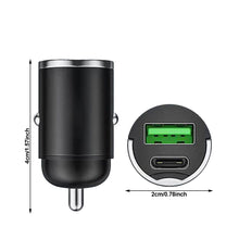 Load image into Gallery viewer, Mini Dual Ports Pull Ring Car Charger USB Fast Charging for iPhone Huawei Xiaomi Samsung QC 3.0 Phone Convenient Charger Adapter
