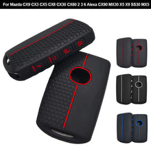 Load image into Gallery viewer, Silicone Key Case Cover Protected Fob Accessories For Mazda CX9 CX3 CX5 CX8 CX30 CX60 2 3 6 Alexa CX90 MX30 X5 X9 SS30 MX5

