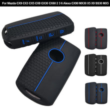 Load image into Gallery viewer, Silicone Key Case Cover Protected Fob Accessories For Mazda CX9 CX3 CX5 CX8 CX30 CX60 2 3 6 Alexa CX90 MX30 X5 X9 SS30 MX5
