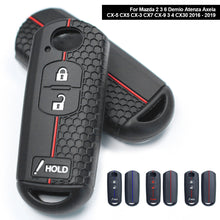 Load image into Gallery viewer, 3/4Buttons Silicone Key Case Cover Protected Fob Accessories For Mazda 2 3 6 Demio Atenza Axela CX-5 CX5 CX-3 CX7 CX-9 3 4 CX30 2016 - 2019
