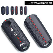 Load image into Gallery viewer, 3/4Buttons Silicone Key Case Cover Protected Fob Accessories For Mazda 2 3 6 Demio Atenza Axela CX-5 CX5 CX-3 CX7 CX-9 3 4 CX30 2016 - 2019
