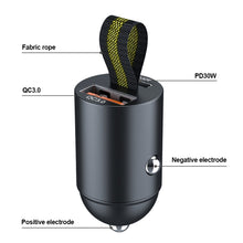 Load image into Gallery viewer, Mini USB Car Charger Super Fast Charging Type-C PD Quick Charge Car Phone Charger Adapter
