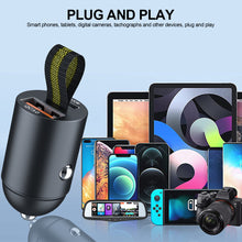 Load image into Gallery viewer, Mini USB Car Charger Super Fast Charging Type-C PD Quick Charge Car Phone Charger Adapter
