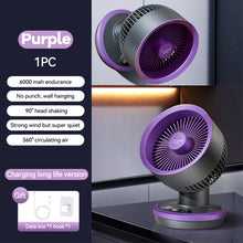 Load image into Gallery viewer, Portable Mini Table Fan USB Rechargeable Quiet Desktop Electric Fan High Quality Student Dormitory Small Cooling Fan
