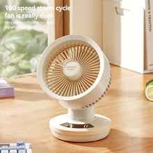 Load image into Gallery viewer, Portable Mini Table Fan USB Rechargeable Quiet Desktop Electric Fan High Quality Student Dormitory Small Cooling Fan
