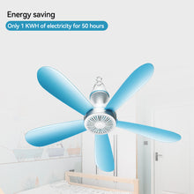Load image into Gallery viewer, 5/6 Leaves 220V Plug-in Ceiling Canopy Fan Silent Hanging Fan for Camping Bed Dormitory Tent Fan
