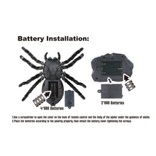 Load image into Gallery viewer, Realistic Tactile Luminous Eyes Spider Prop Automatic Eletronic Spider Toys Cat Teasering Play Install Battery Halloween Tricky Toy Haunted House Layout
