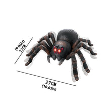 Load image into Gallery viewer, Realistic Tactile Luminous Eyes Spider Prop Automatic Eletronic Spider Toys Cat Teasering Play Install Battery Halloween Tricky Toy Haunted House Layout
