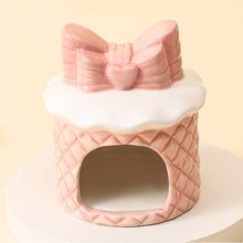 Load image into Gallery viewer, Ceramic Hamster House for Small Animals Outdoor Mushroom Cave Small Animal Food for Home Hamster Keeping Gifts
