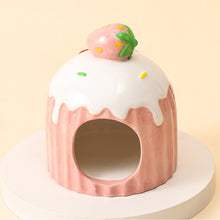 Load image into Gallery viewer, Ceramic Hamster House for Small Animals Outdoor Mushroom Cave Small Animal Food for Home Hamster Keeping Gifts
