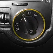 Load image into Gallery viewer, Car Headlight Switch Decorative Frame Aluminum Alloy Trim Ring Sticker For Golf Jett MK5 MK6 Passat B6 B7 CC Touran Tiguan
