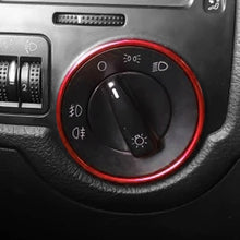 Load image into Gallery viewer, Car Headlight Switch Decorative Frame Aluminum Alloy Trim Ring Sticker For Golf Jett MK5 MK6 Passat B6 B7 CC Touran Tiguan
