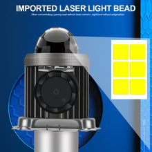 Load image into Gallery viewer, Motorcycle LED Headlight with Cooling Fun H4 BA20D High Low Beam Scooter Motorbike Headlamp Super Bright Light Front Lamp
