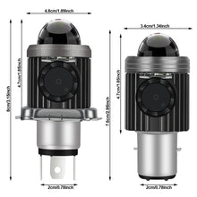 Load image into Gallery viewer, Motorcycle LED Headlight with Cooling Fun H4 BA20D High Low Beam Scooter Motorbike Headlamp Super Bright Light Front Lamp
