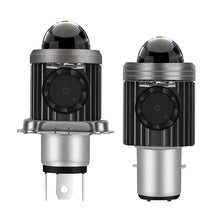 Load image into Gallery viewer, Motorcycle LED Headlight with Cooling Fun H4 BA20D High Low Beam Scooter Motorbike Headlamp Super Bright Light Front Lamp
