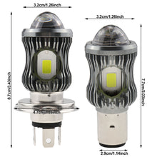 Load image into Gallery viewer, Motorcycle LED Headlight Projector Lens H4/BA20D/H6 LED COB Fog Lamp Bulb ATV Scooter Driving Spotlight Lamp
