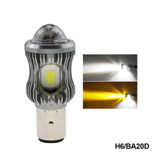 Load image into Gallery viewer, Motorcycle LED Headlight Projector Lens H4/BA20D/H6 LED COB Fog Lamp Bulb ATV Scooter Driving Spotlight Lamp
