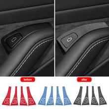Load image into Gallery viewer, 4Pcs/Set Car Interior Door Switch Button Decor Cover Control Panel Trim Sticker Suede For Tesla Model 3 Y 2019-2023 Accessories
