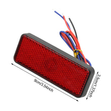 Load image into Gallery viewer, Motorcycle Rectangle Reflector Tail Light Brake Lamp Motorcycle Rear Light Car ATV LED Reflectors Truck Side Warning Lights
