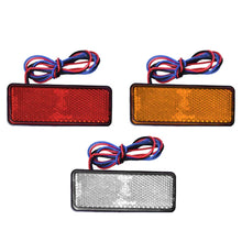 Load image into Gallery viewer, Motorcycle Rectangle Reflector Tail Light Brake Lamp Motorcycle Rear Light Car ATV LED Reflectors Truck Side Warning Lights
