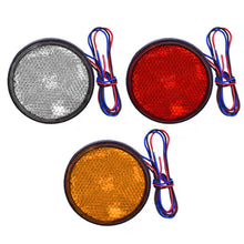 Load image into Gallery viewer, Motorcycle Round Reflector Tail Light Brake Lamp Motorcycle Rear Light Car ATV LED Reflectors Truck Side Warning Lights
