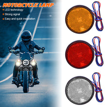 Load image into Gallery viewer, Motorcycle Round Reflector Tail Light Brake Lamp Motorcycle Rear Light Car ATV LED Reflectors Truck Side Warning Lights
